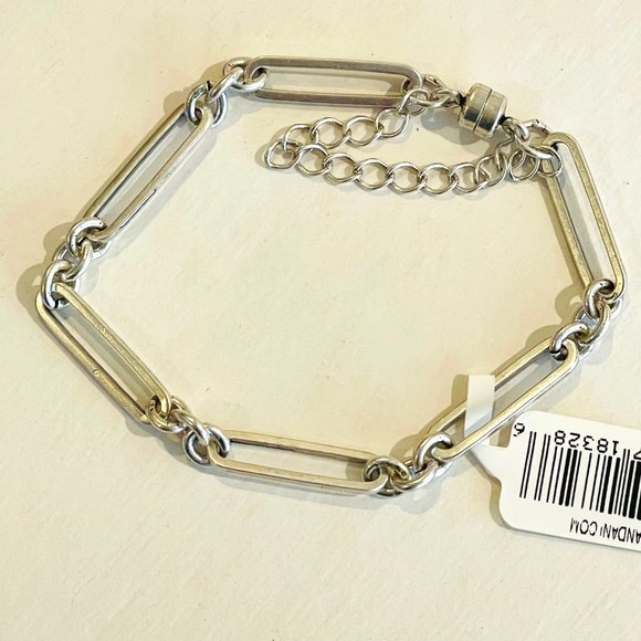 ALEX AND ANI Mini Maven Chain Magnetic Bracelet Rafaelian Silver - Picture 1 of 8